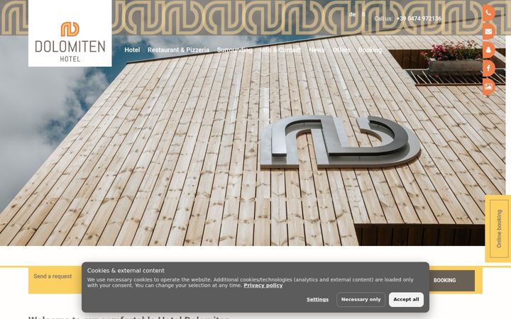 Screenshot of hotel-dolomiten.com