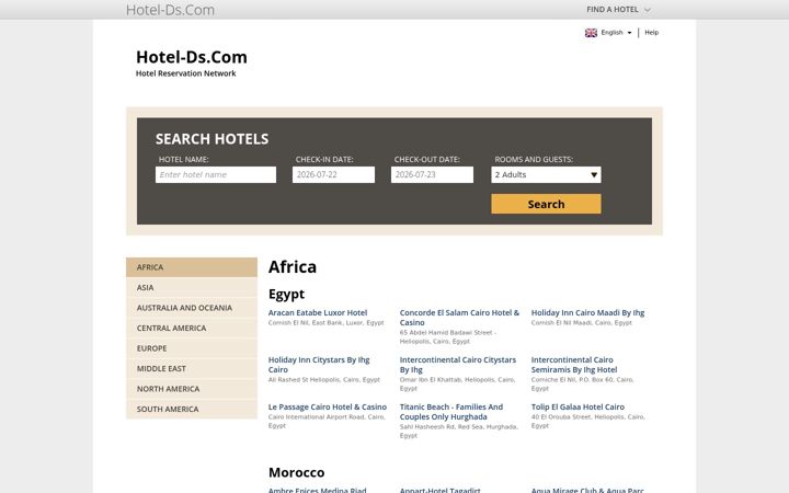 Captura de pantalla de hotel-ds.com