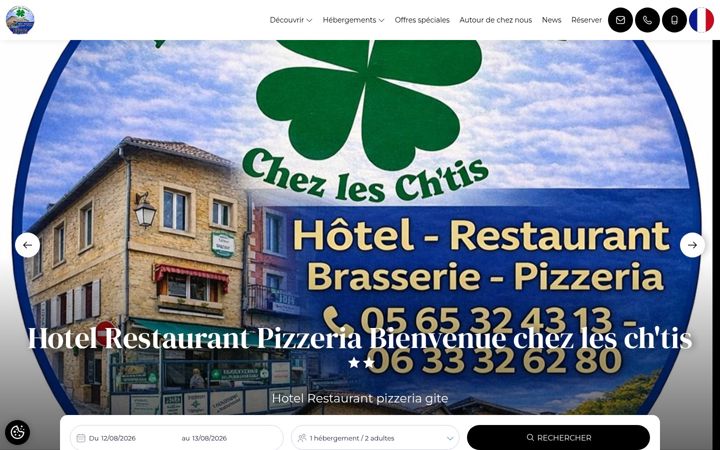 Screenshot of hotel-du-centre.com