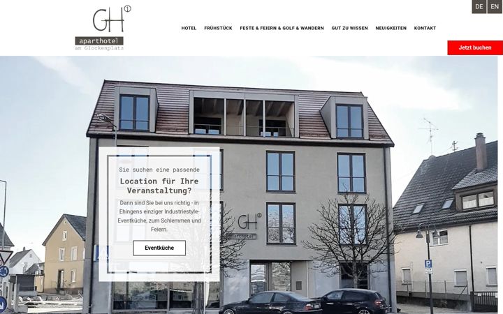 Screenshot of hotel-ehingen-gh1.de