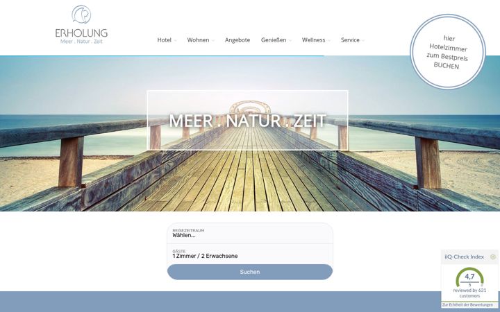 Screenshot of hotel-erholung.de