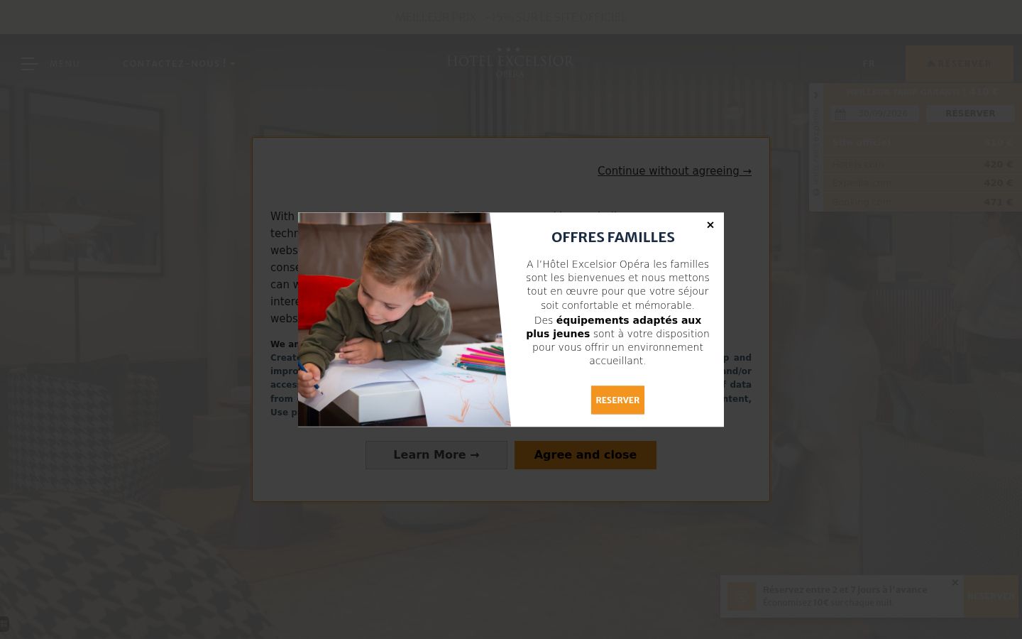 Screenshot tal-banner tal-kunsens muri qabel kwalunkwe interazzjoni