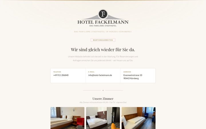 Screenshot of hotel-fackelmann.de