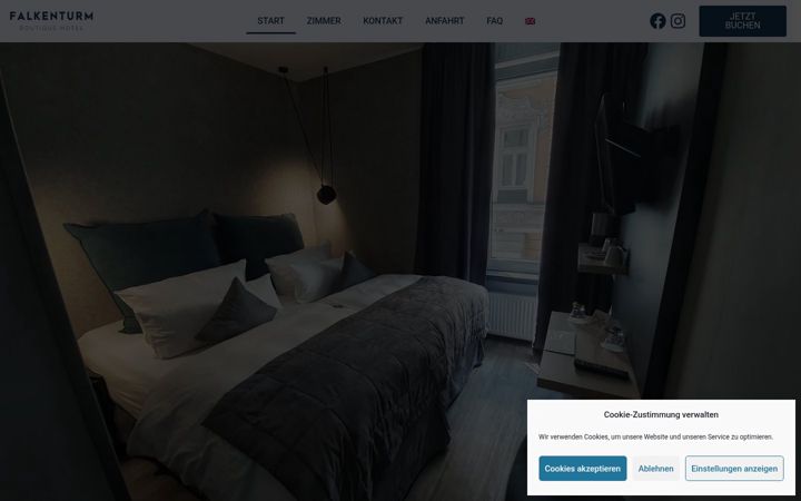 Screenshot of hotel-falkenturm.de