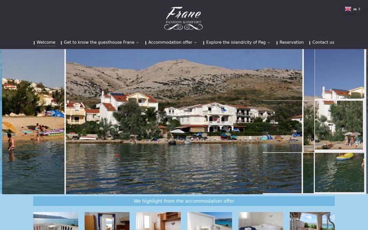 Screenshot of hotel-frane.hr