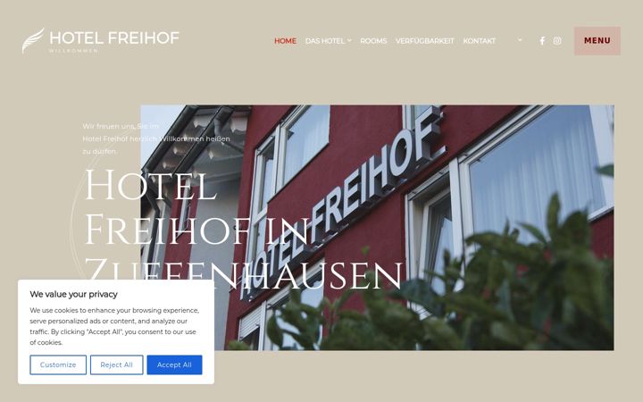 Screenshot of hotel-freihof-stuttgart.de