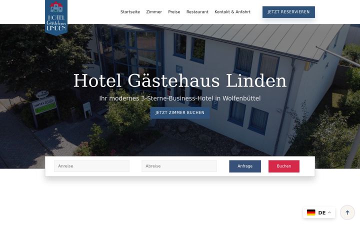 Screenshot of hotel-gaestehaus-linden.de