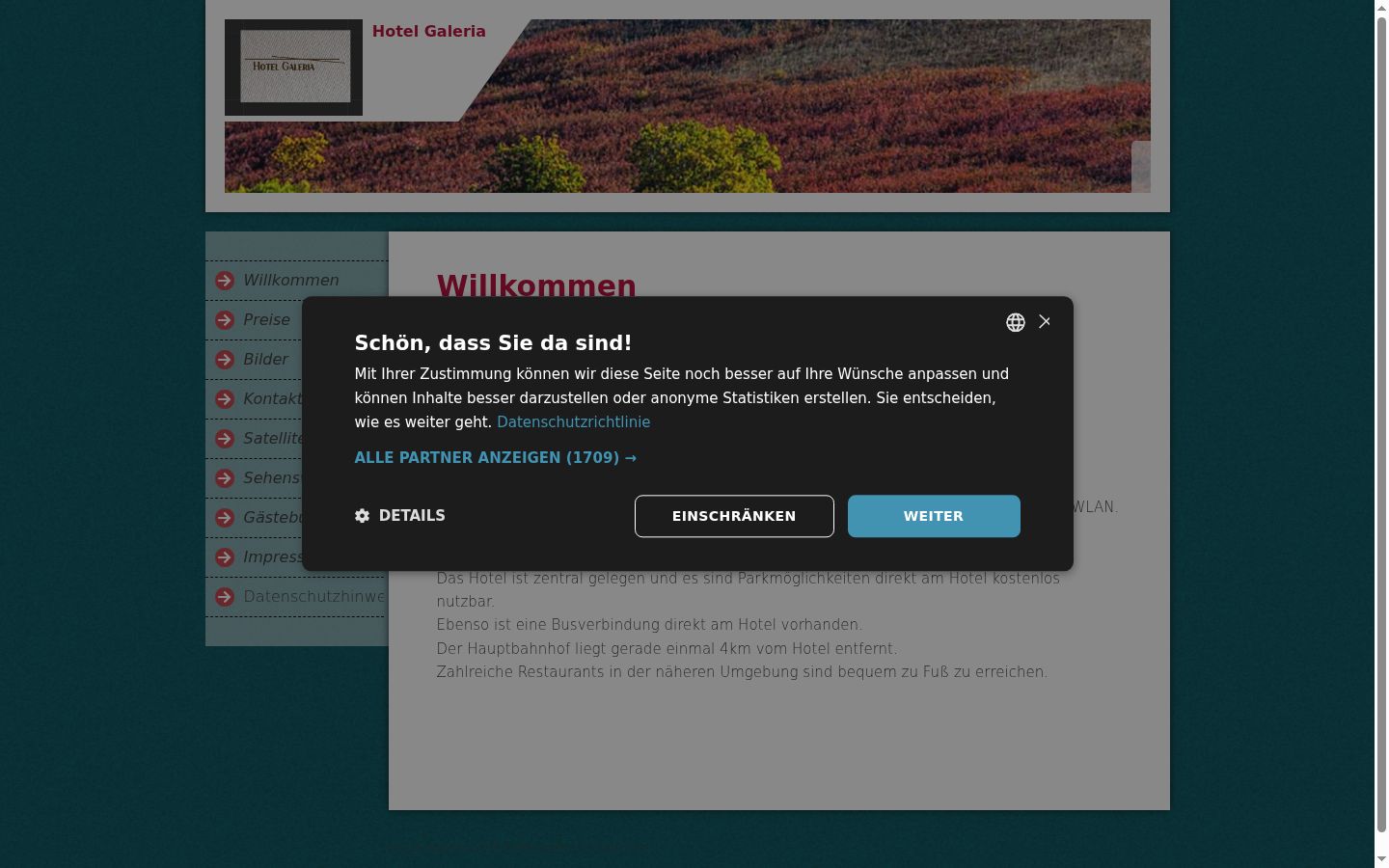Screenshot tal-banner tal-kunsens muri qabel kwalunkwe interazzjoni