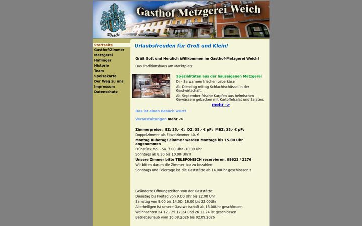 Screenshot of hotel-gasthof-weich.de