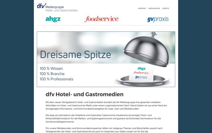 Screenshot of hotel-gastromedien.de