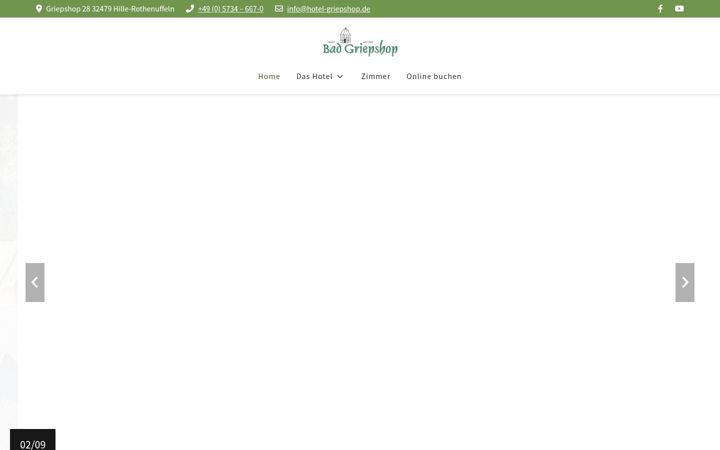 Screenshot of hotel-griepshop.de