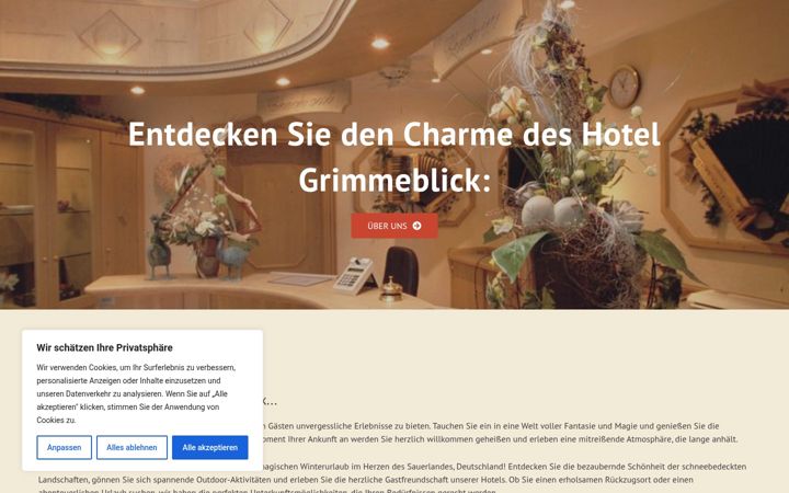 Screenshot of hotel-grimmeblick.de