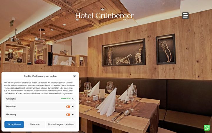 Screenshot of hotel-gruenberger.de
