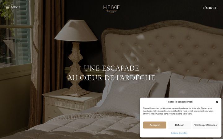 Screenshot of hotel-helvie.com