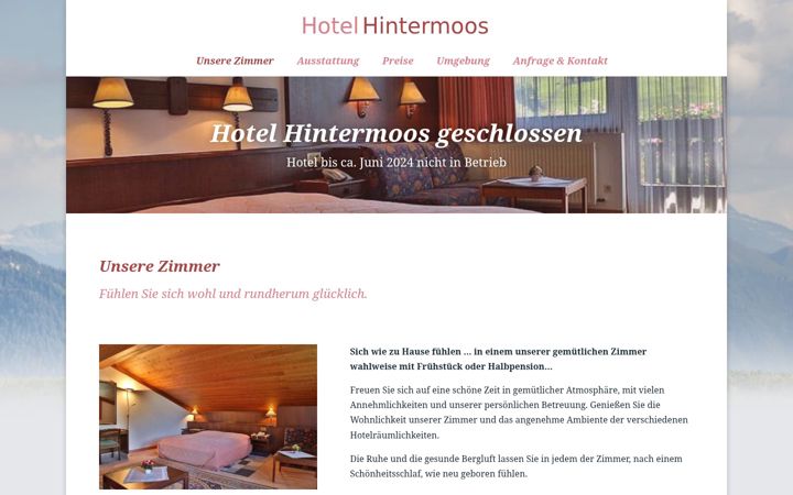 Screenshot of hotel-hintermoos.at
