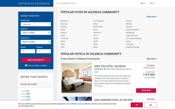 Screenshot of hotel-in-valencia.com