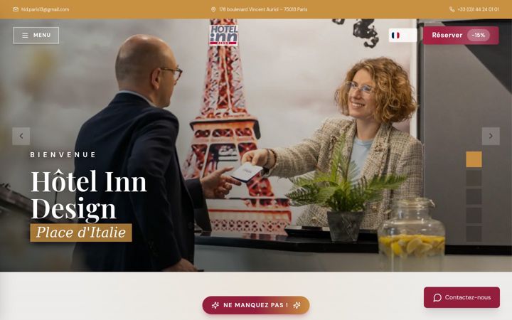 Screenshot of hotel-inn-paris.fr