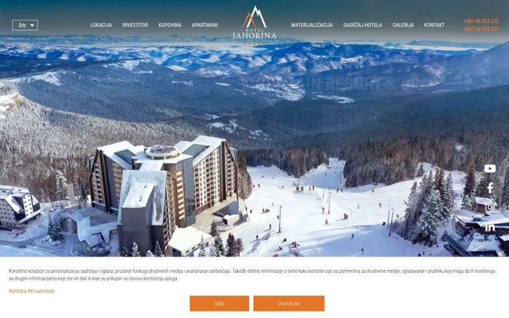 Screenshot of hotel-jahorina.com