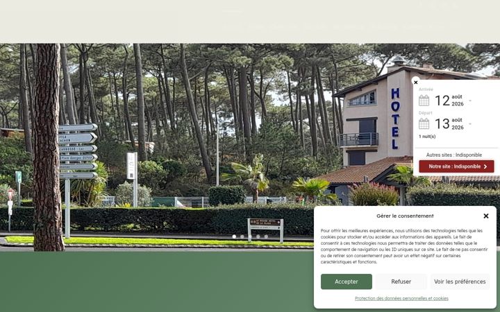 Screenshot of hotel-jardins-ocean.com