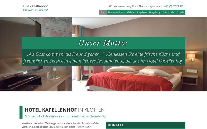 Screenshot van hotel-kapellenhof.de