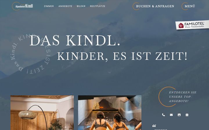 Screenshot of hotel-kindl.at