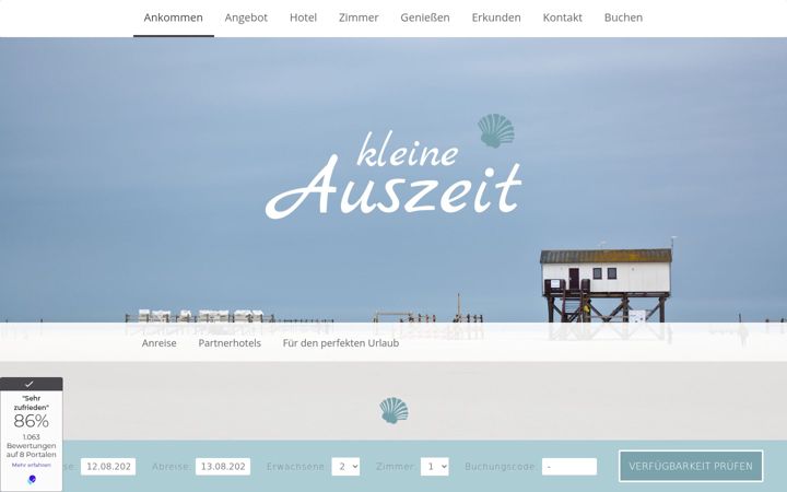 Screenshot of hotel-kleine-auszeit.de