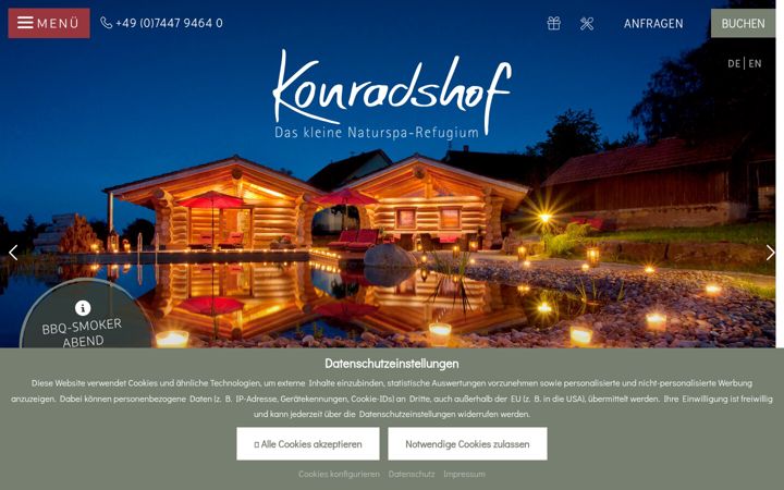 Screenshot of hotel-konradshof.de