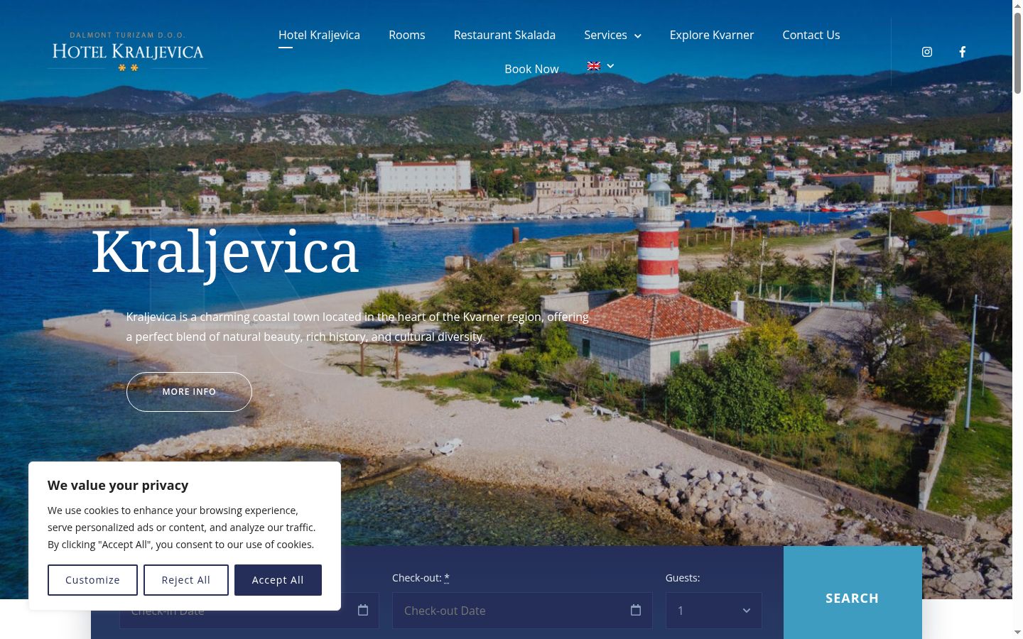 Screenshot του banner συγκατάθεσης που εμφανίστηκε πριν από οποιαδήποτε αλληλεπίδραση