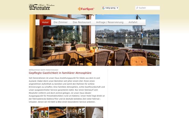 Screenshot of hotel-kreuter.de