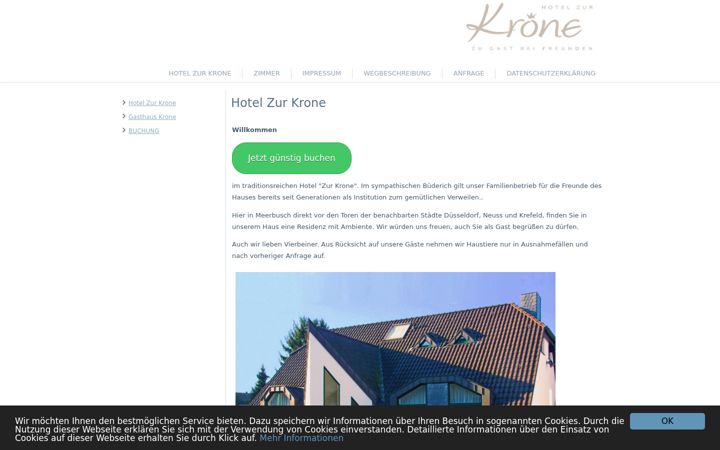 Screenshot of hotel-krone-meerbusch.de