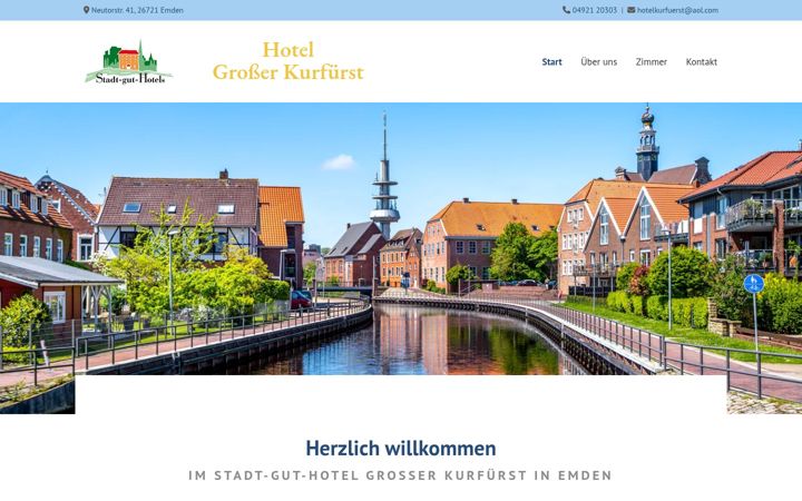 Screenshot of hotel-kurfuerst-emden.de