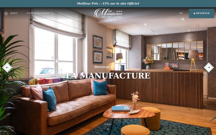 Screenshot of hotel-la-manufacture.com