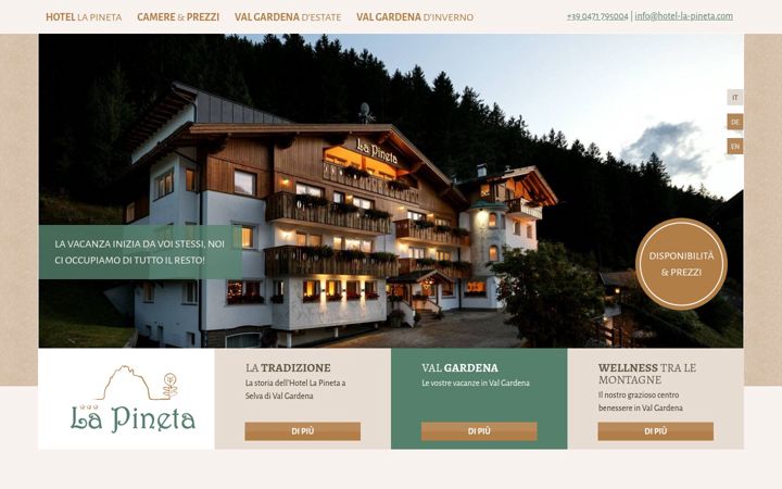 Screenshot of hotel-la-pineta.com