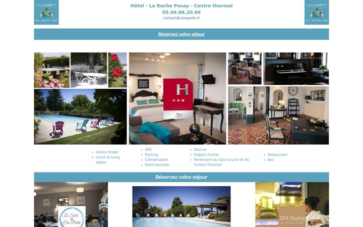 Screenshot of hotel-larocheposay.fr