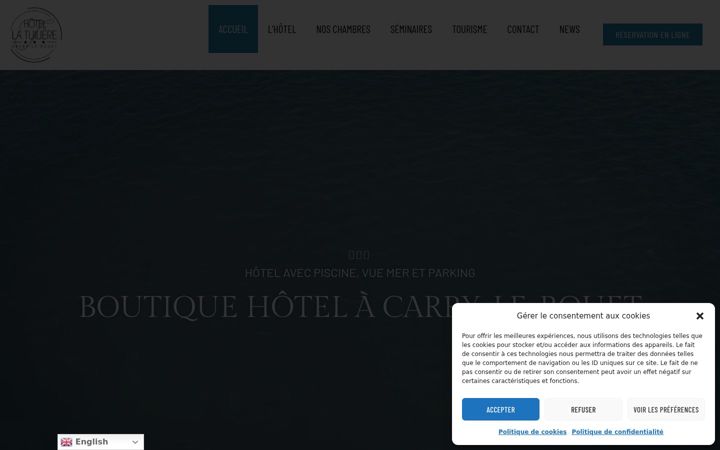 Screenshot of hotel-latuiliere.com