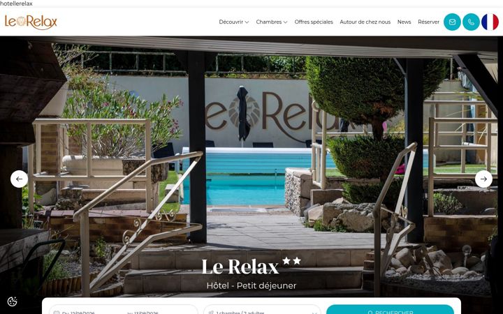 Screenshot of hotel-le-relax.com
