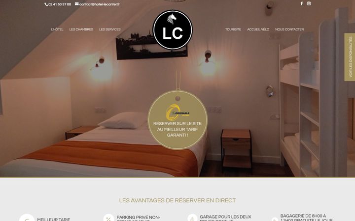 Screenshot of hotel-lecanter.fr