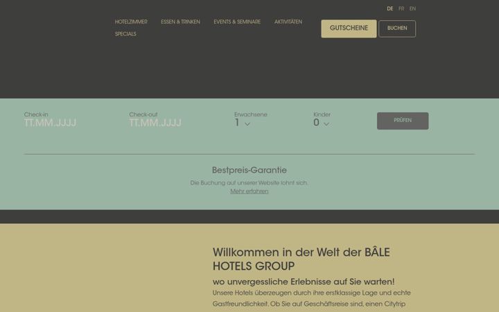 Screenshot of hotel-leman.ch