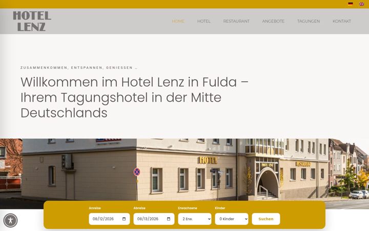 Screenshot of hotel-lenz.de