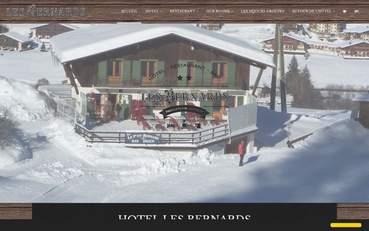 Screenshot of hotel-lesbernards.com