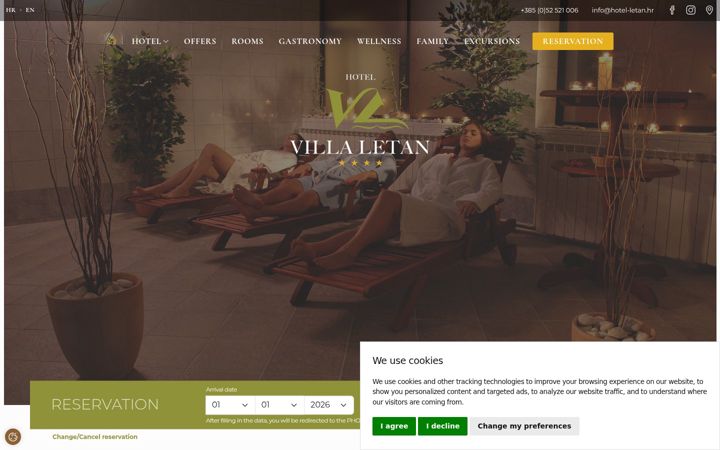 Screenshot of hotel-letan.hr