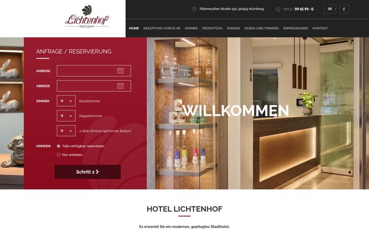 Screenshot of hotel-lichtenhof.de