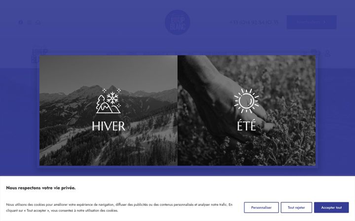 Screenshot of hotel-loupblanc.com