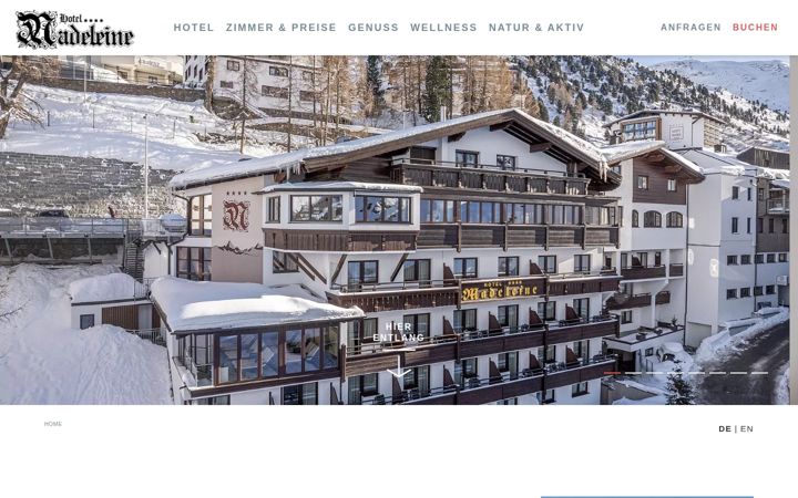 Screenshot of hotel-madeleine.com