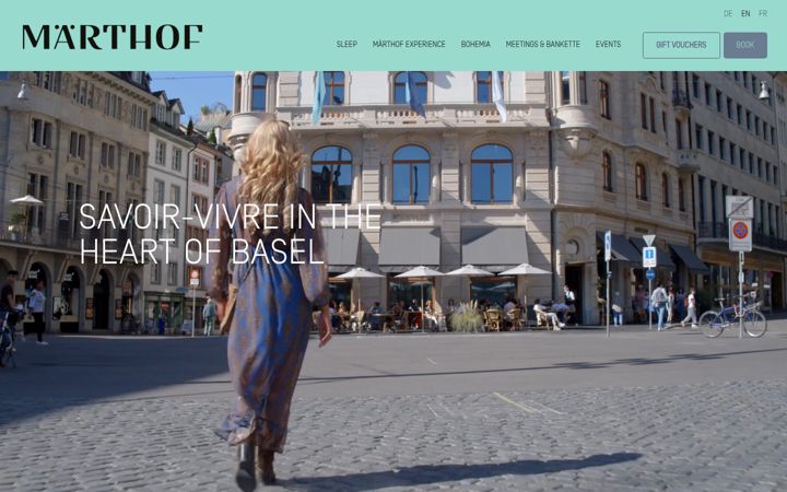 Screenshot of hotel-maerthof-basel.ch