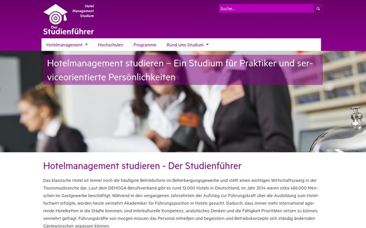 Screenshot of hotel-management-studium.de