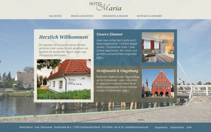 Screenshot of hotel-maria.de