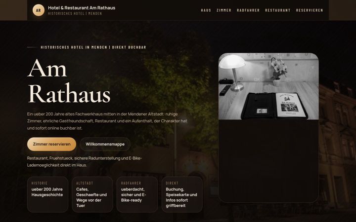 Screenshot of hotel-menden.de