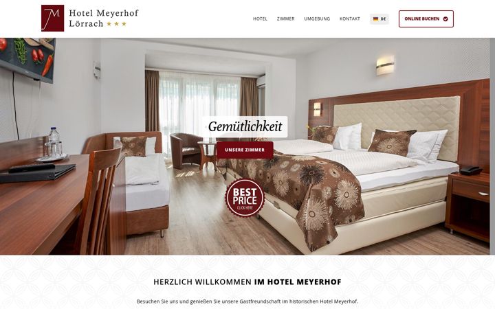 Screenshot of hotel-meyerhof.de