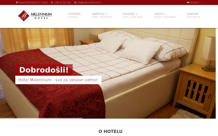 Screenshot of hotel-millennium.hr